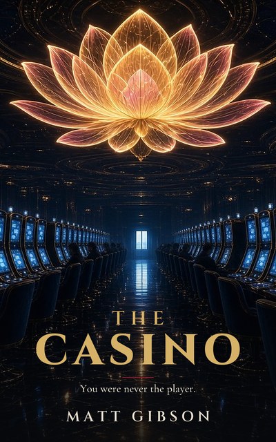 The Casino by Matt Gibson - a glowing lotus above endless rows of screens